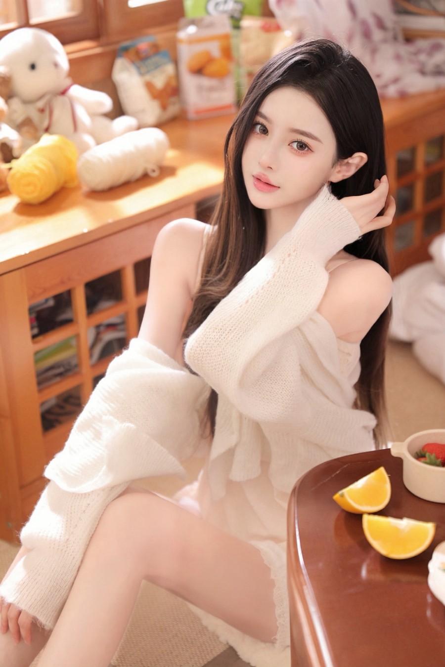 牛奶肌妹子写真，俏皮少女优雅迷人-第3张图片-风享汇