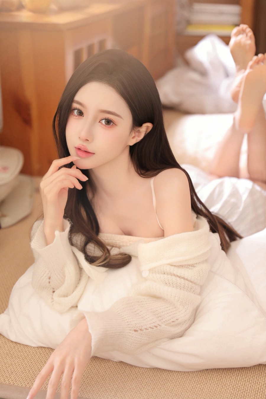 牛奶肌妹子写真，俏皮少女优雅迷人-第4张图片-风享汇