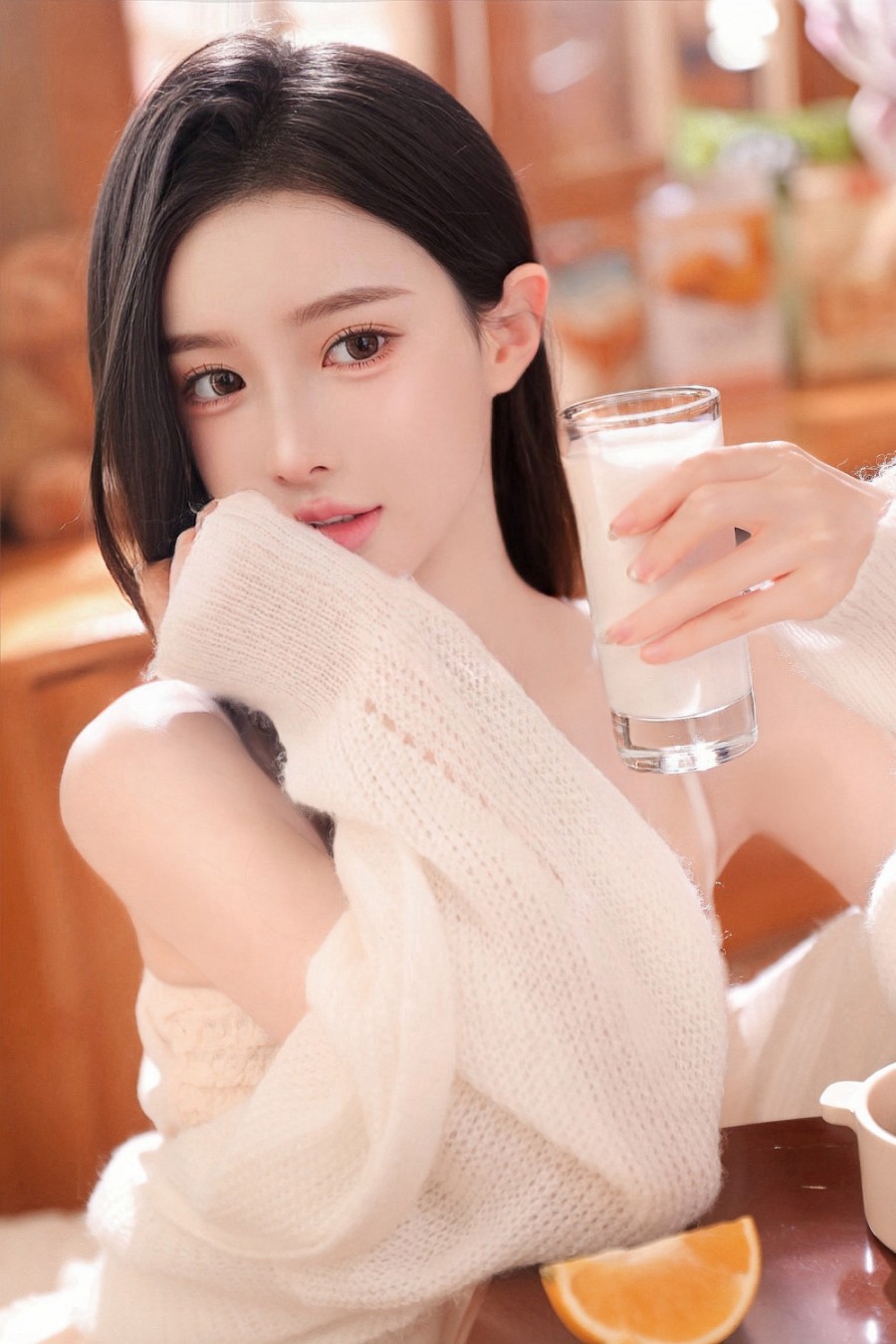 牛奶肌妹子写真，俏皮少女优雅迷人-第2张图片-风享汇