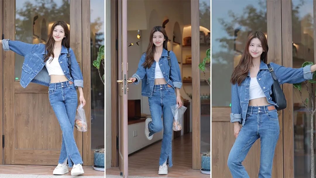 牛仔套装拍照｜6个姿势解锁松弛感街拍-第1张图片-风享汇