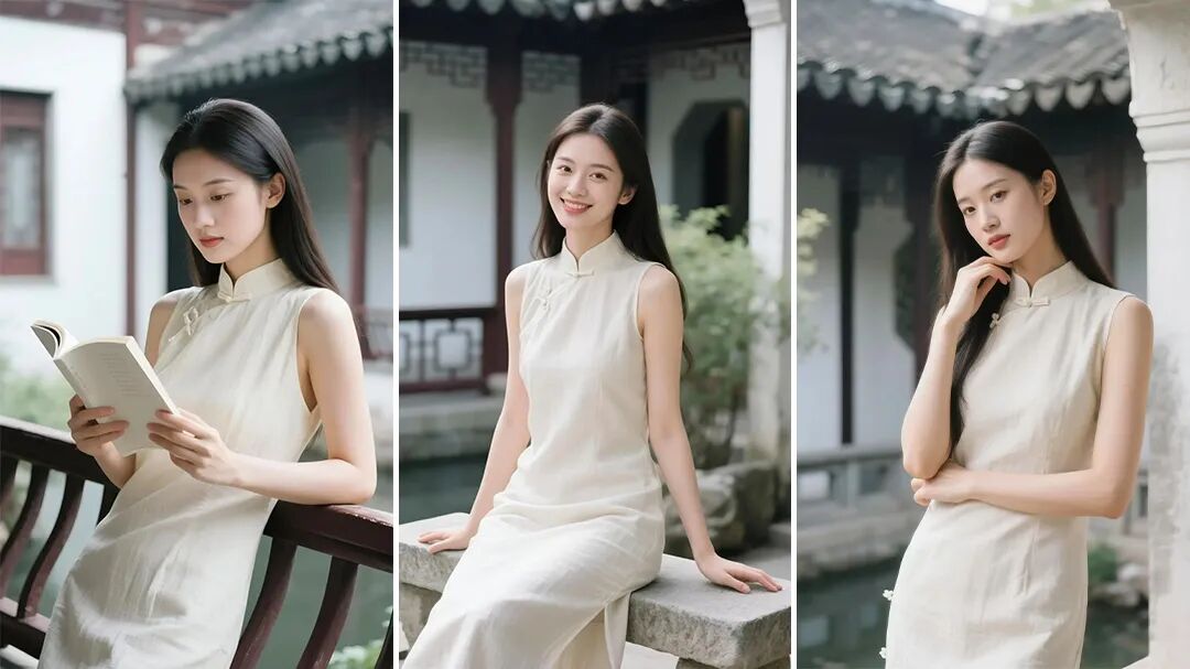 10个园林旗袍拍照姿势，轻松拍出中式氛围感-第1张图片-风享汇