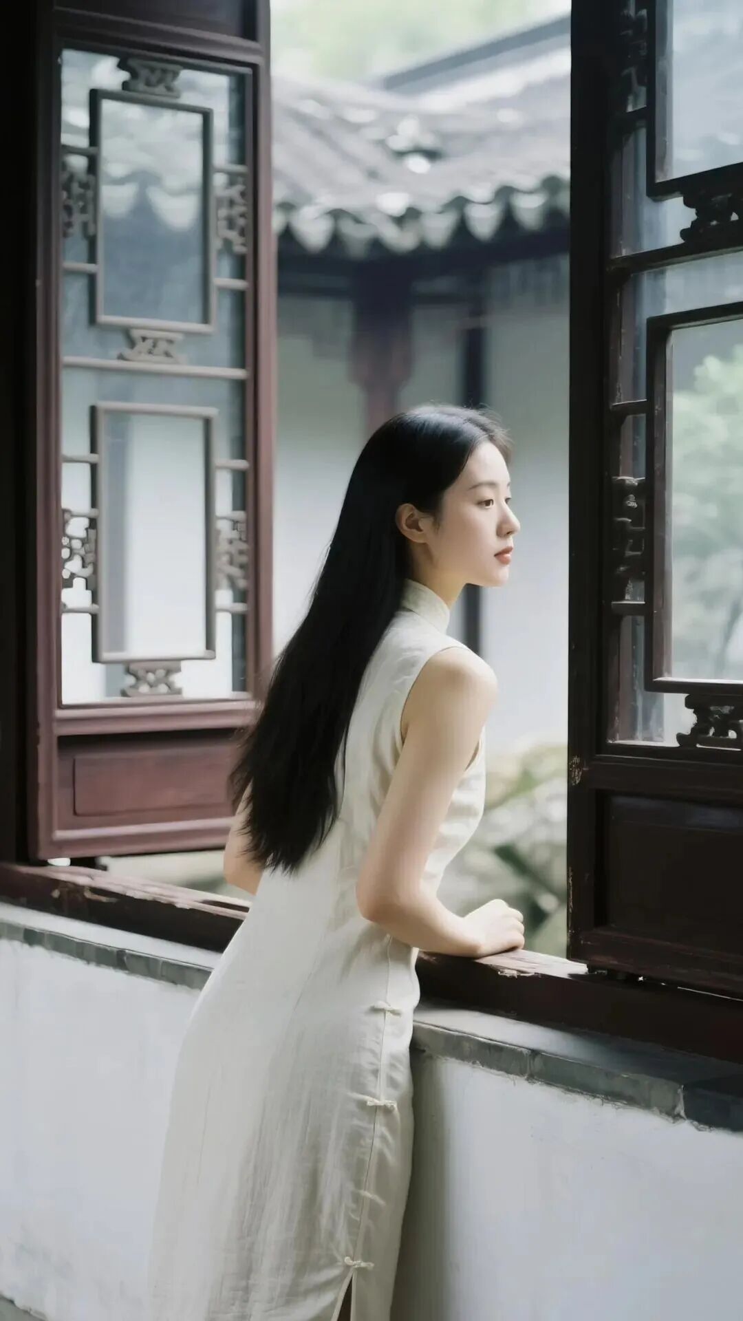 10个园林旗袍拍照姿势，轻松拍出中式氛围感-第9张图片-风享汇