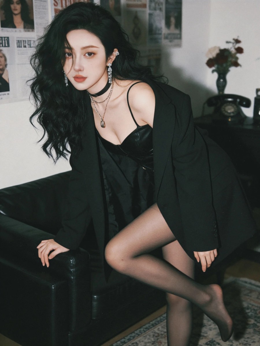 复古慵懒杂志风美女写真-第7张图片-风享汇