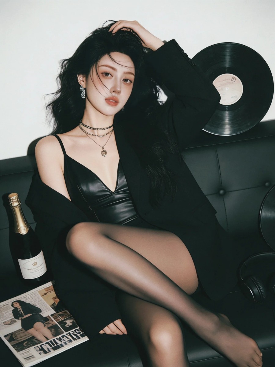 复古慵懒杂志风美女写真-第6张图片-风享汇