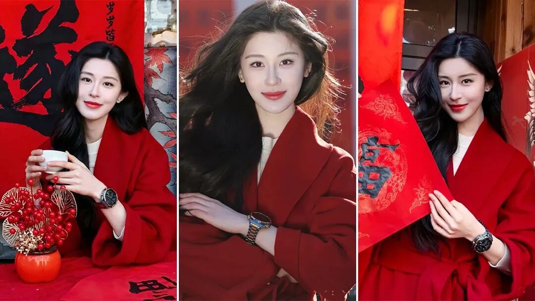 过年拍照没年味？这组红大衣姿势教你拿捏-第1张图片-风享汇