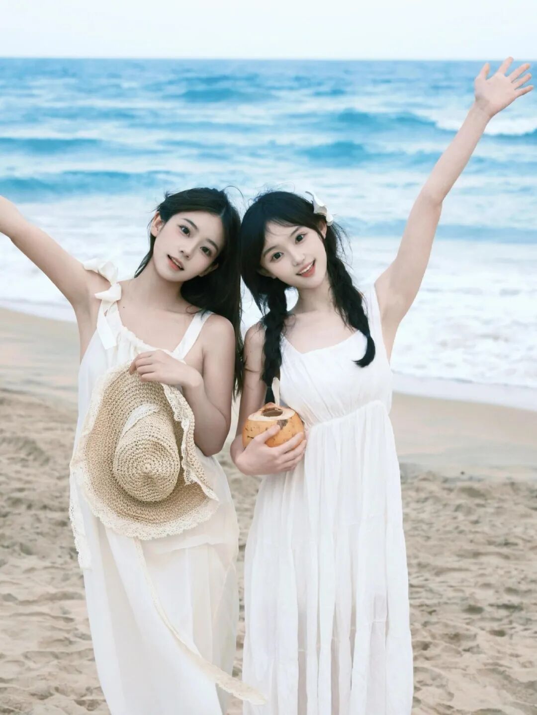 闺蜜海边双人照｜9个出片技巧，告别游客照-第2张图片-风享汇
