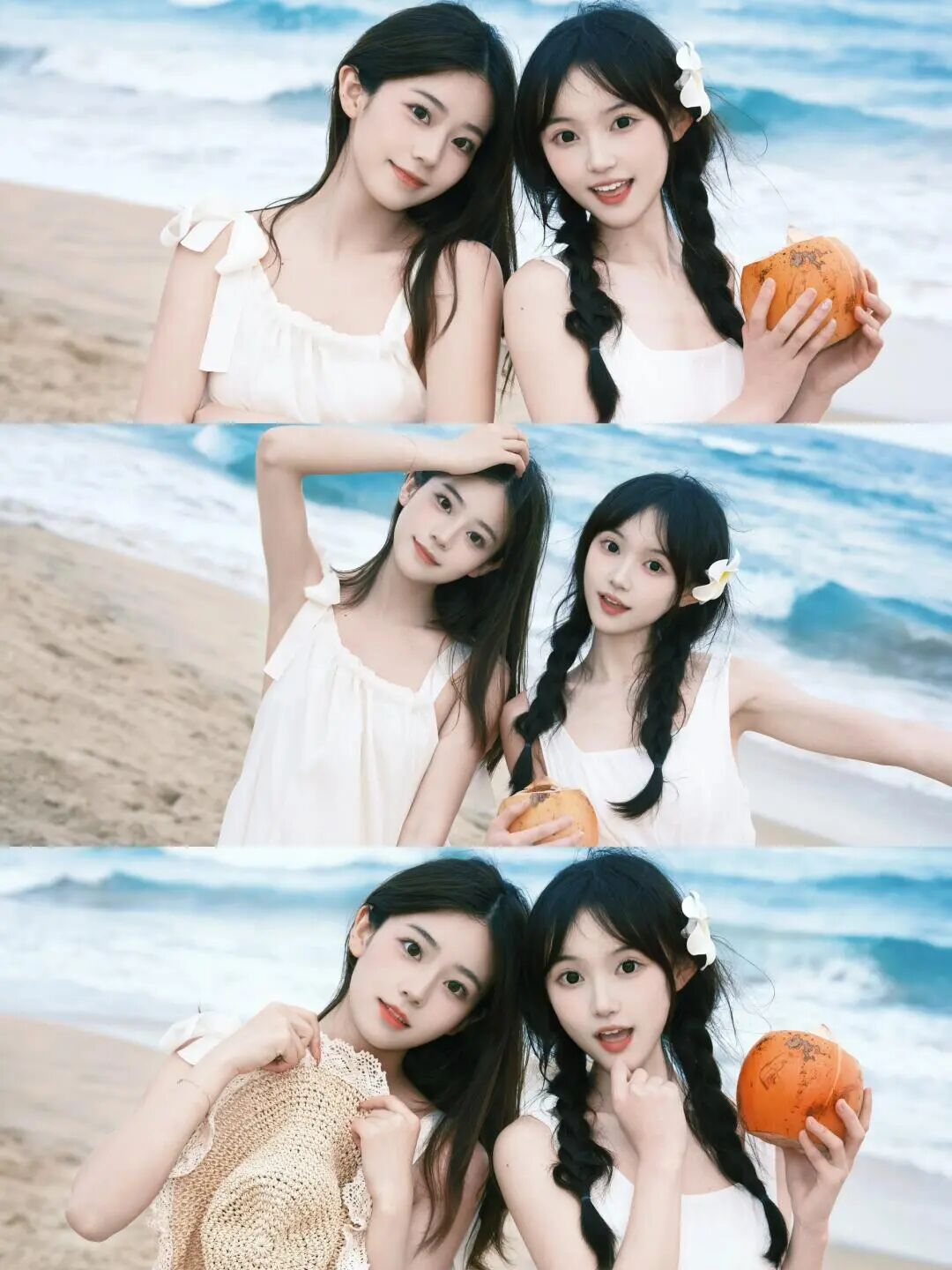 闺蜜海边双人照｜9个出片技巧，告别游客照-第10张图片-风享汇