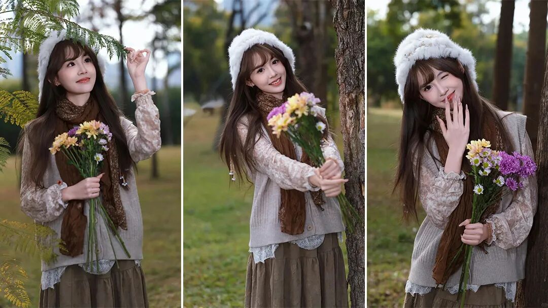 逛公园别再只会比耶!9个姿势拍出森系氛围感-第1张图片-风享汇 逛公园别再只会比耶!9个姿势拍出森系氛围感-第1张图片-风享汇