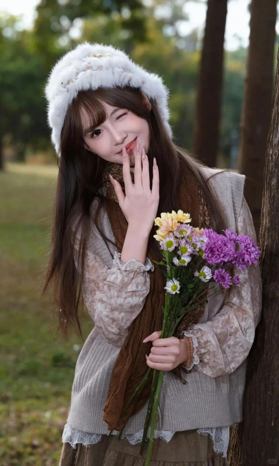 逛公园别再只会比耶!9个姿势拍出森系氛围感-第4张图片-风享汇 逛公园别再只会比耶!9个姿势拍出森系氛围感-第4张图片-风享汇