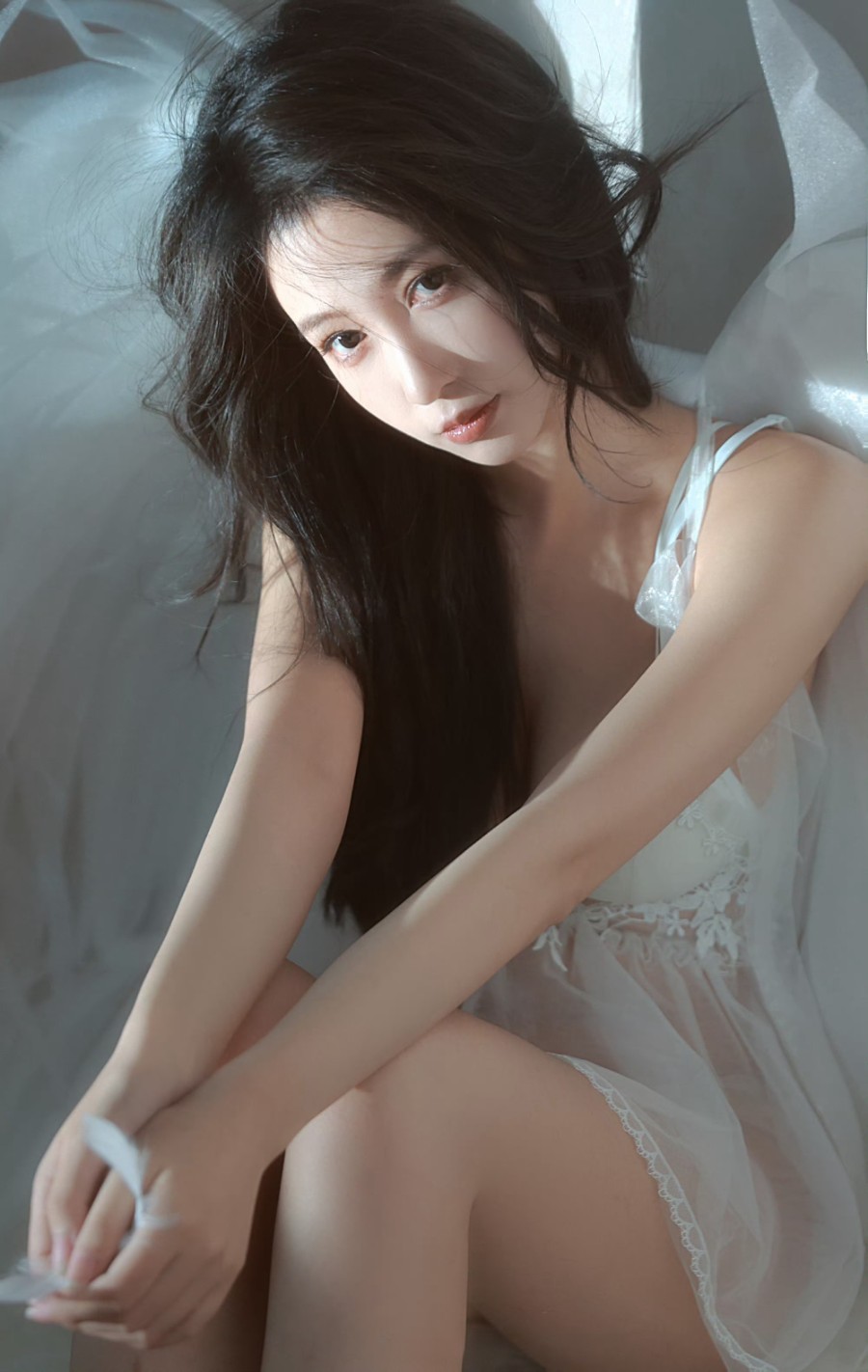 白色浪漫，纯欲美女写真-第7张图片-风享汇