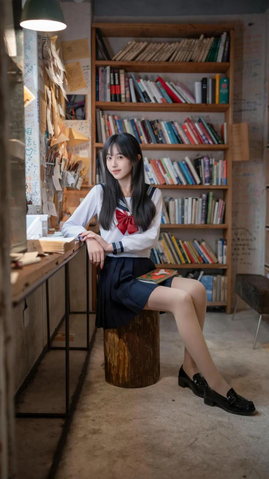 书页与少女,旧书店JK写真拍照小技巧-第8张图片-风享汇 书页与少女,旧书店JK写真拍照小技巧-第8张图片-风享汇