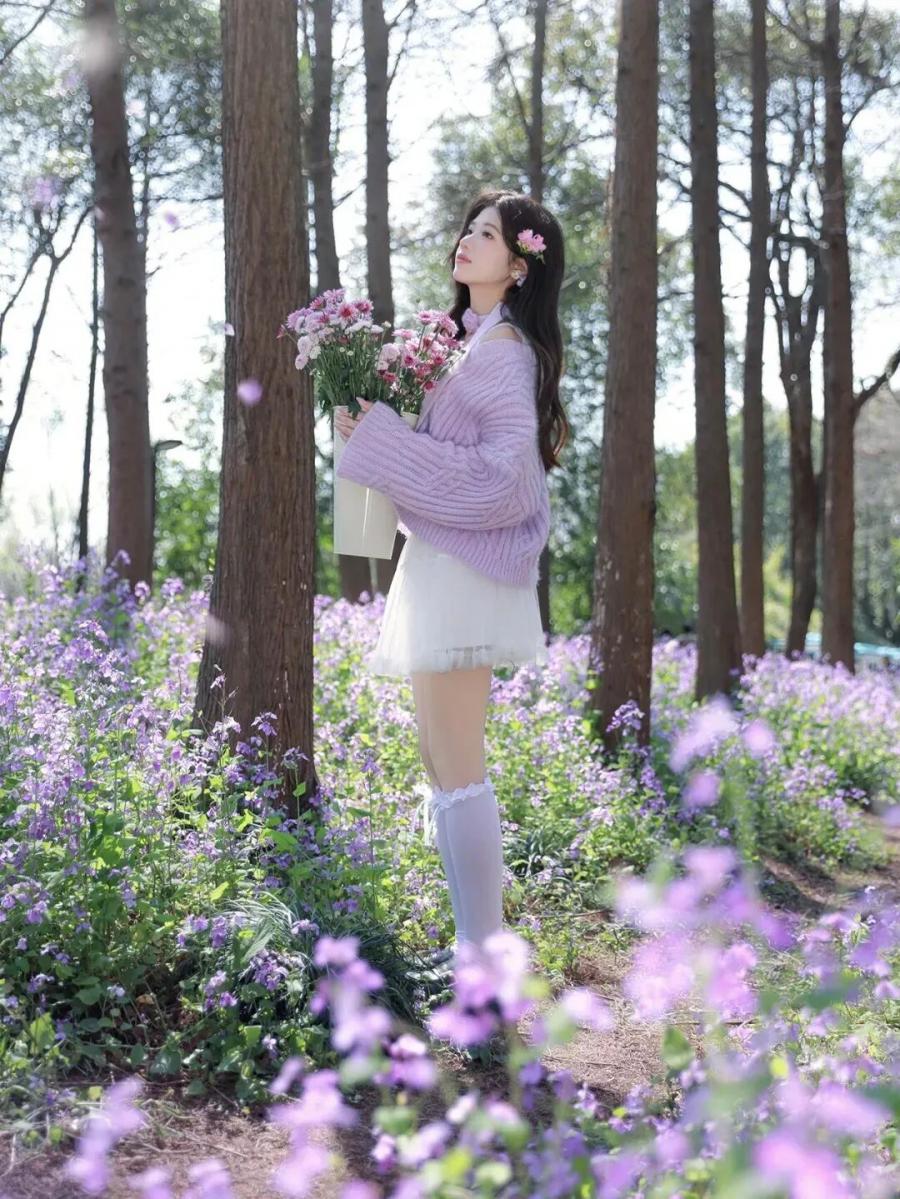 二月兰花海拍照｜新手也能拿捏的温柔氛围感-第4张图片-风享汇