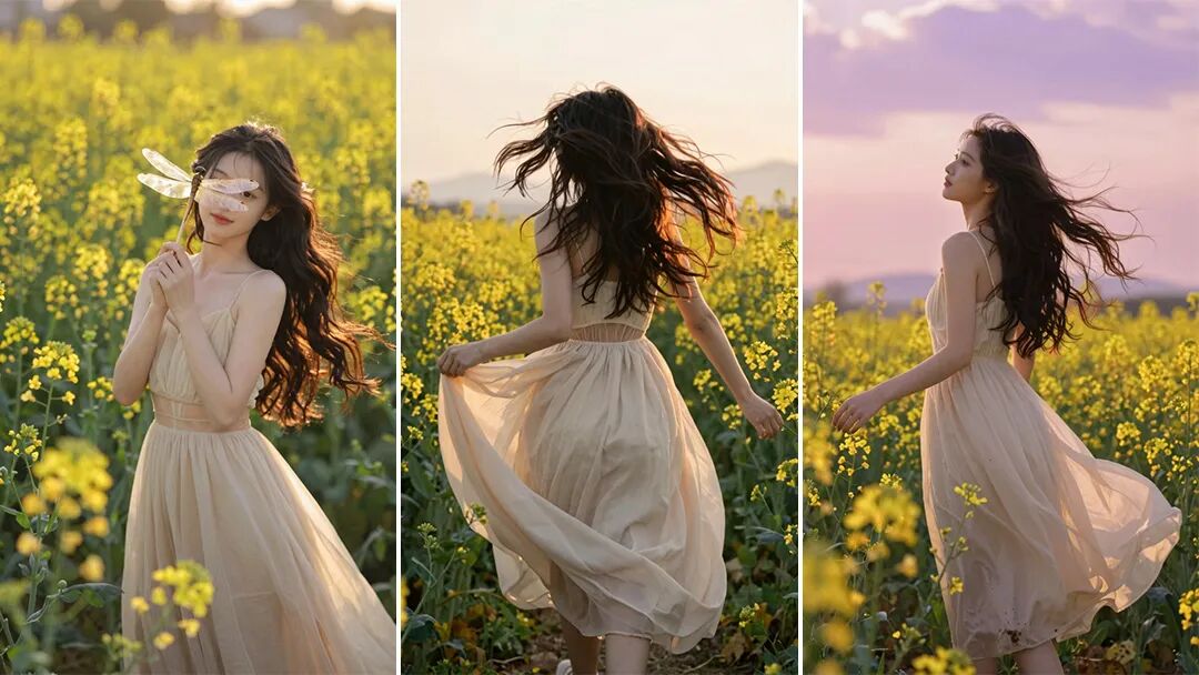 油菜花人像怎么拍？9个拍照技巧，拍出治愈感大片-第1张图片-风享汇