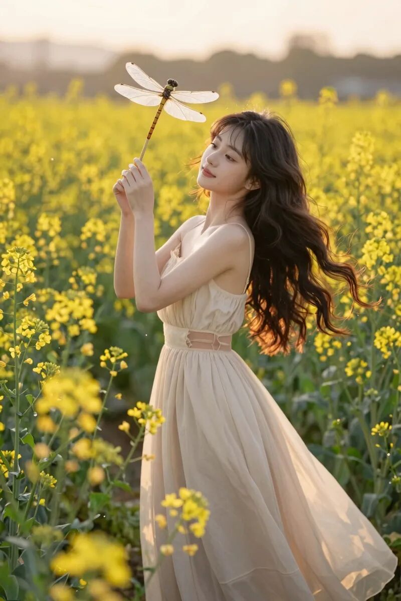 油菜花人像怎么拍？9个拍照技巧，拍出治愈感大片-第4张图片-风享汇