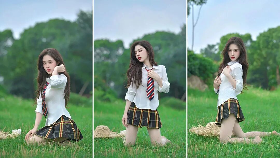 谁拍谁好看|草地 JK 轻松拍出元气少女感-第1张图片-风享汇 谁拍谁好看|草地 JK 轻松拍出元气少女感-第1张图片-风享汇