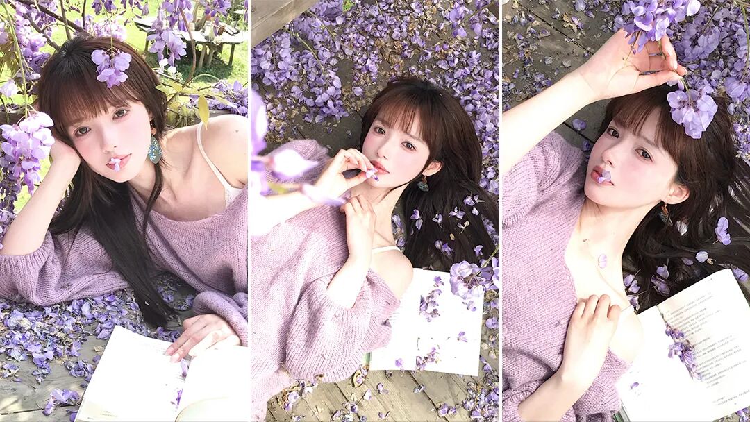 紫藤花人像躺拍教程!手残党也能拍出氛围感大片-第1张图片-风享汇 紫藤花人像躺拍教程!手残党也能拍出氛围感大片-第1张图片-风享汇