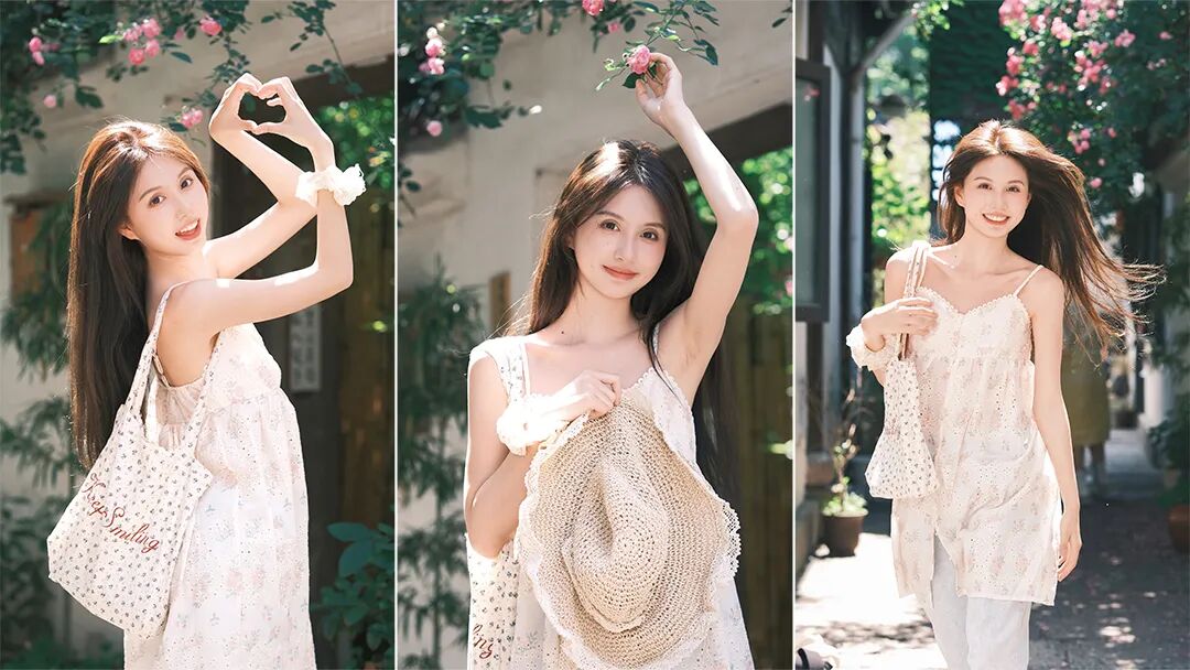 老巷清新风，9个姿势轻松拍出松弛感甜妹-第1张图片-风享汇