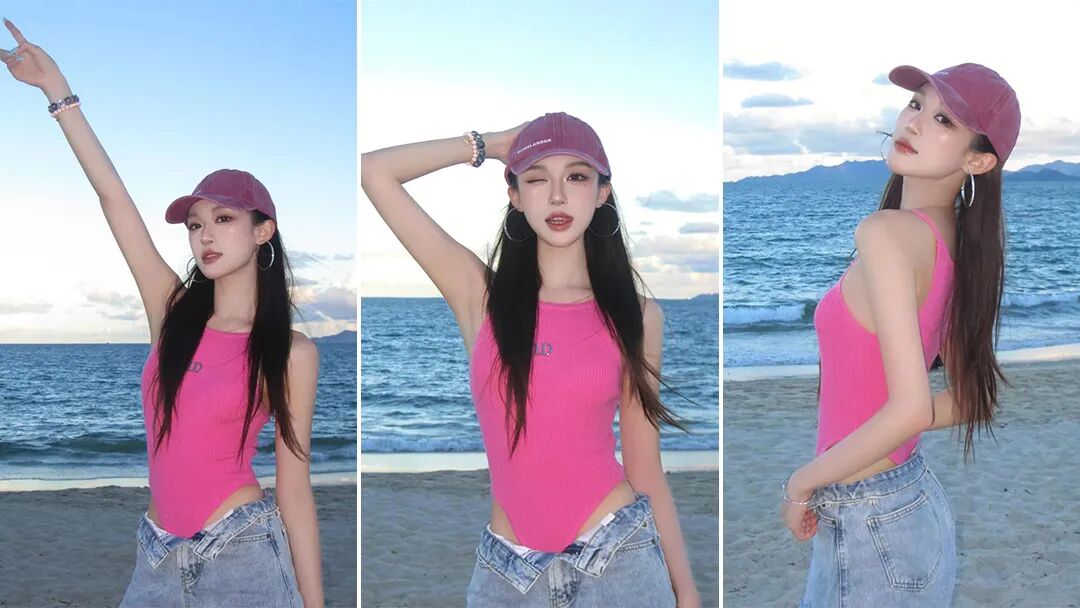 告别游客照｜10个海边拍照姿势，又飒又显身材-第1张图片-风享汇