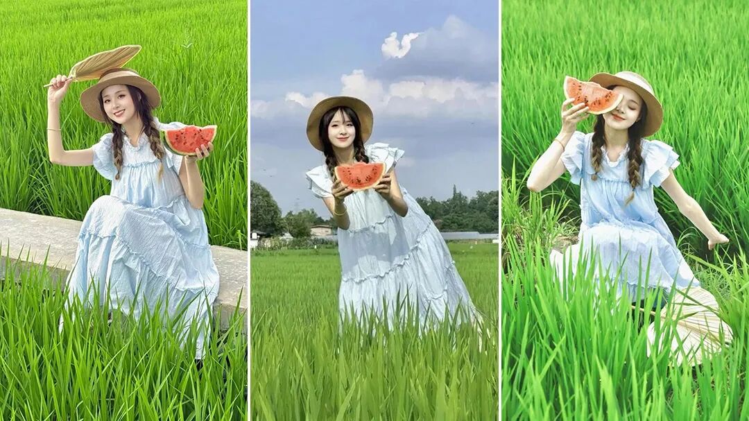 带着西瓜去田野，拍出元气满满的夏日美照-第1张图片-风享汇