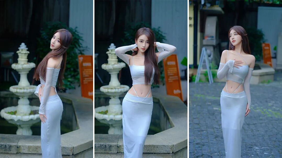 露腰长裙怎么拍显曲线？这8个姿势教你轻松拍出好身材-第1张图片-风享汇