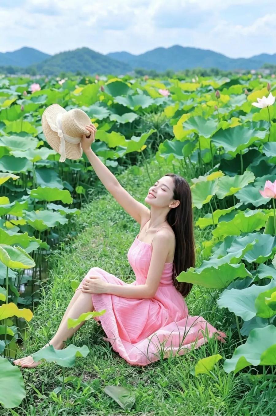 夏日荷塘拍照指南｜9个姿势教你拍出清新氛围感大片-第5张图片-风享汇