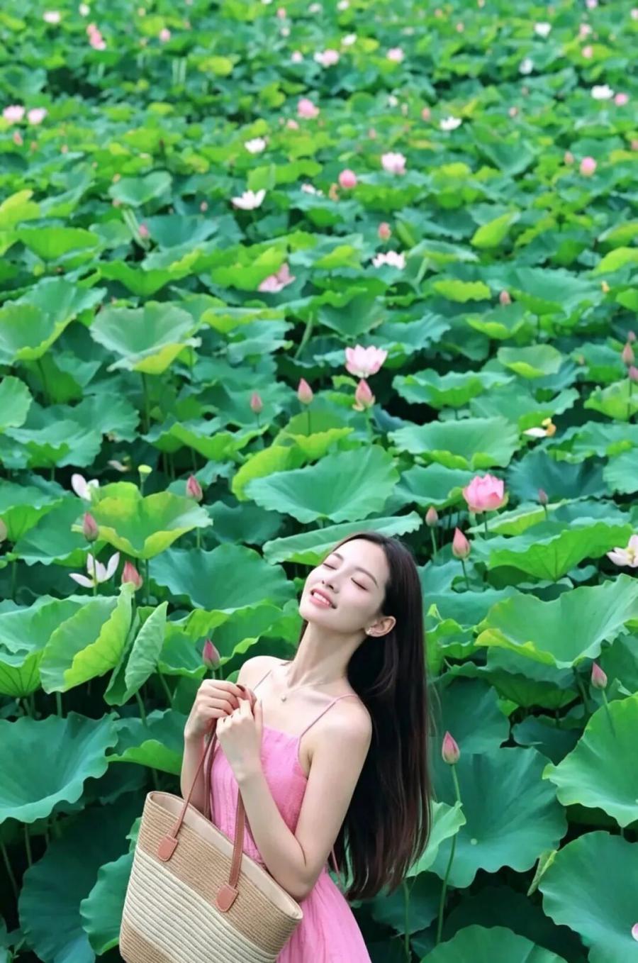 夏日荷塘拍照指南｜9个姿势教你拍出清新氛围感大片-第8张图片-风享汇