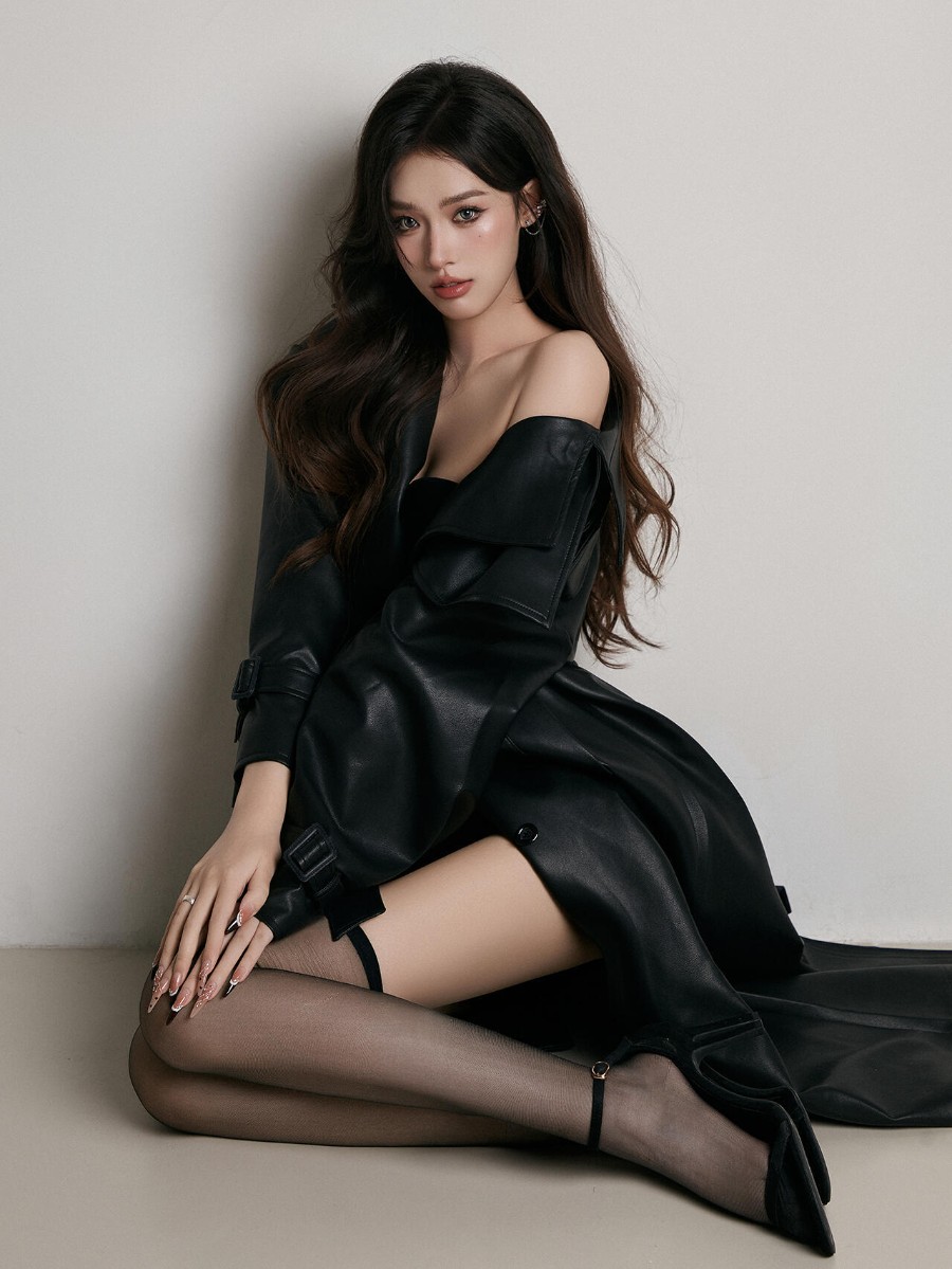拽酷御姐皮衣冷感美人写真-第4张图片-风享汇