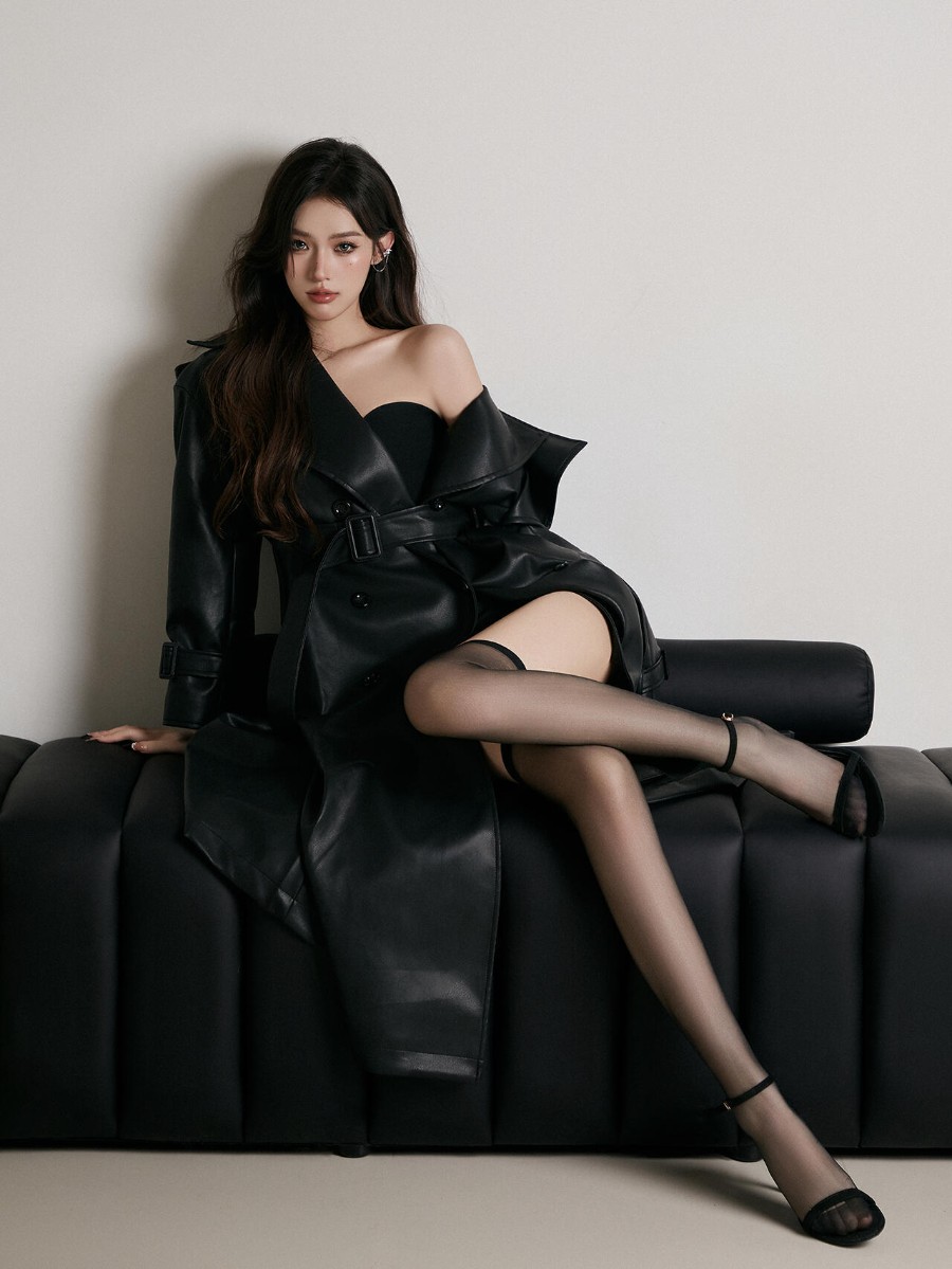 拽酷御姐皮衣冷感美人写真-第5张图片-风享汇