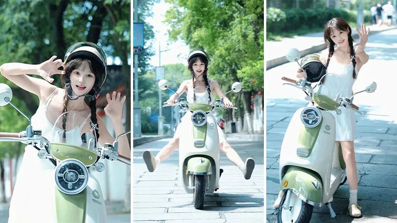 夏日限定清透感，小电驴拍照也太治愈了-第1张图片-风享汇