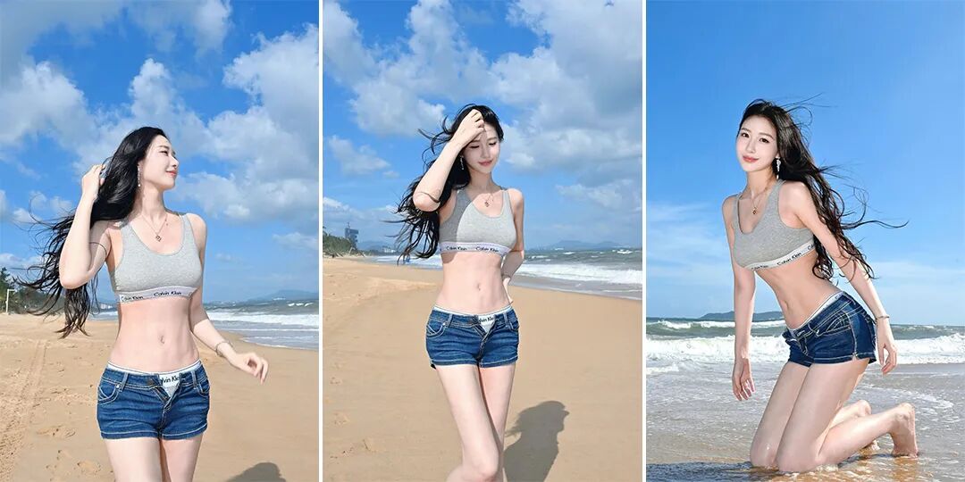 海边游玩拍照｜9 个百搭姿势，拍出清透元气感，显瘦又上镜-第1张图片-风享汇