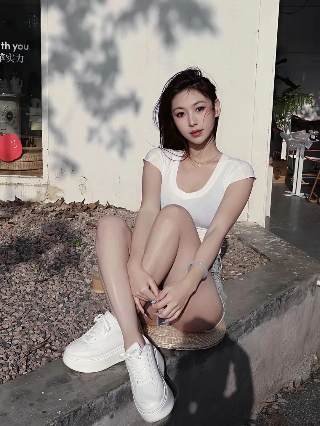 穿短裤不会拍照？9个懒人姿势，轻松拍出细腰长腿-第6张图片-风享汇