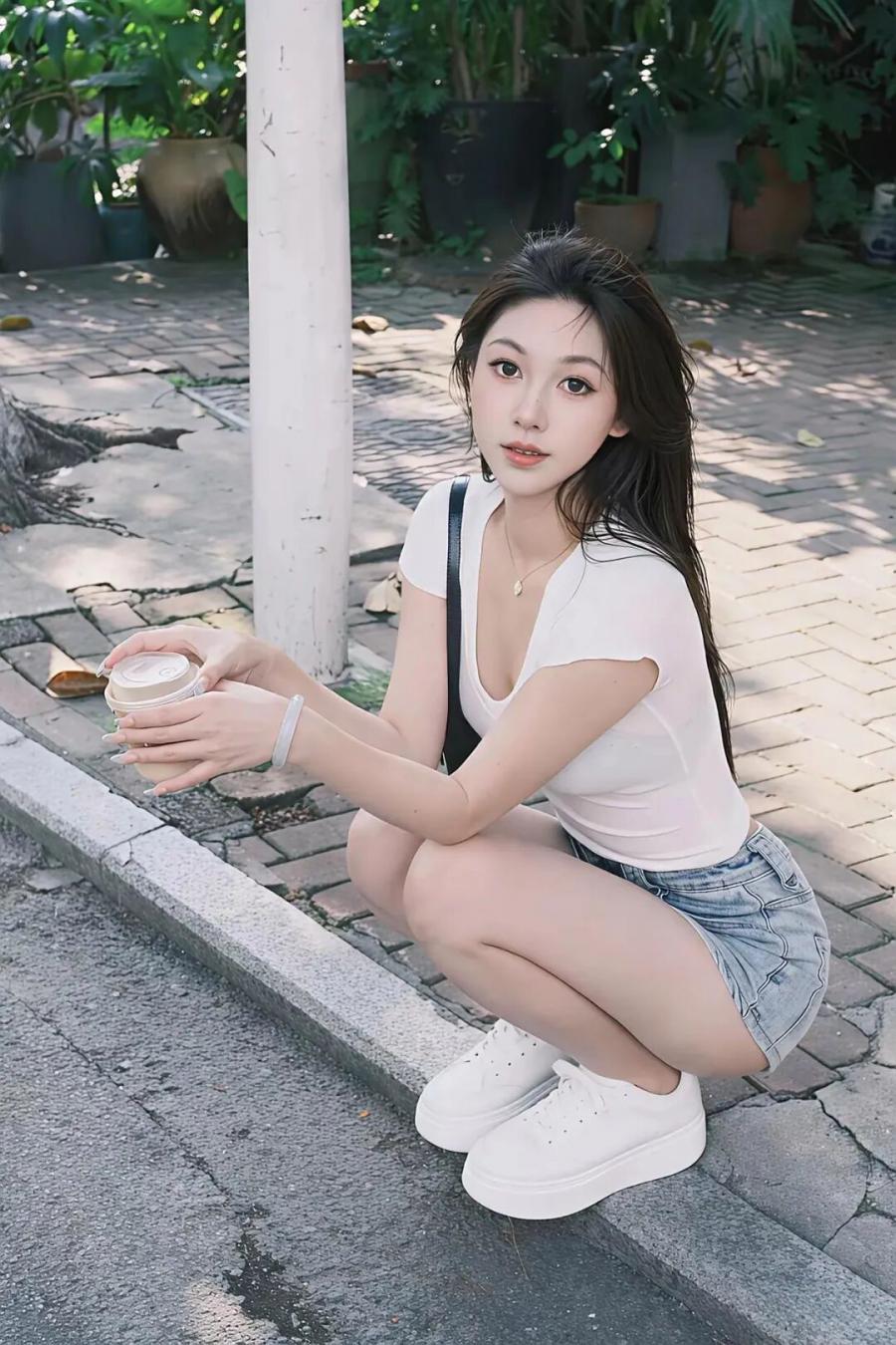 穿短裤不会拍照？9个懒人姿势，轻松拍出细腰长腿-第9张图片-风享汇
