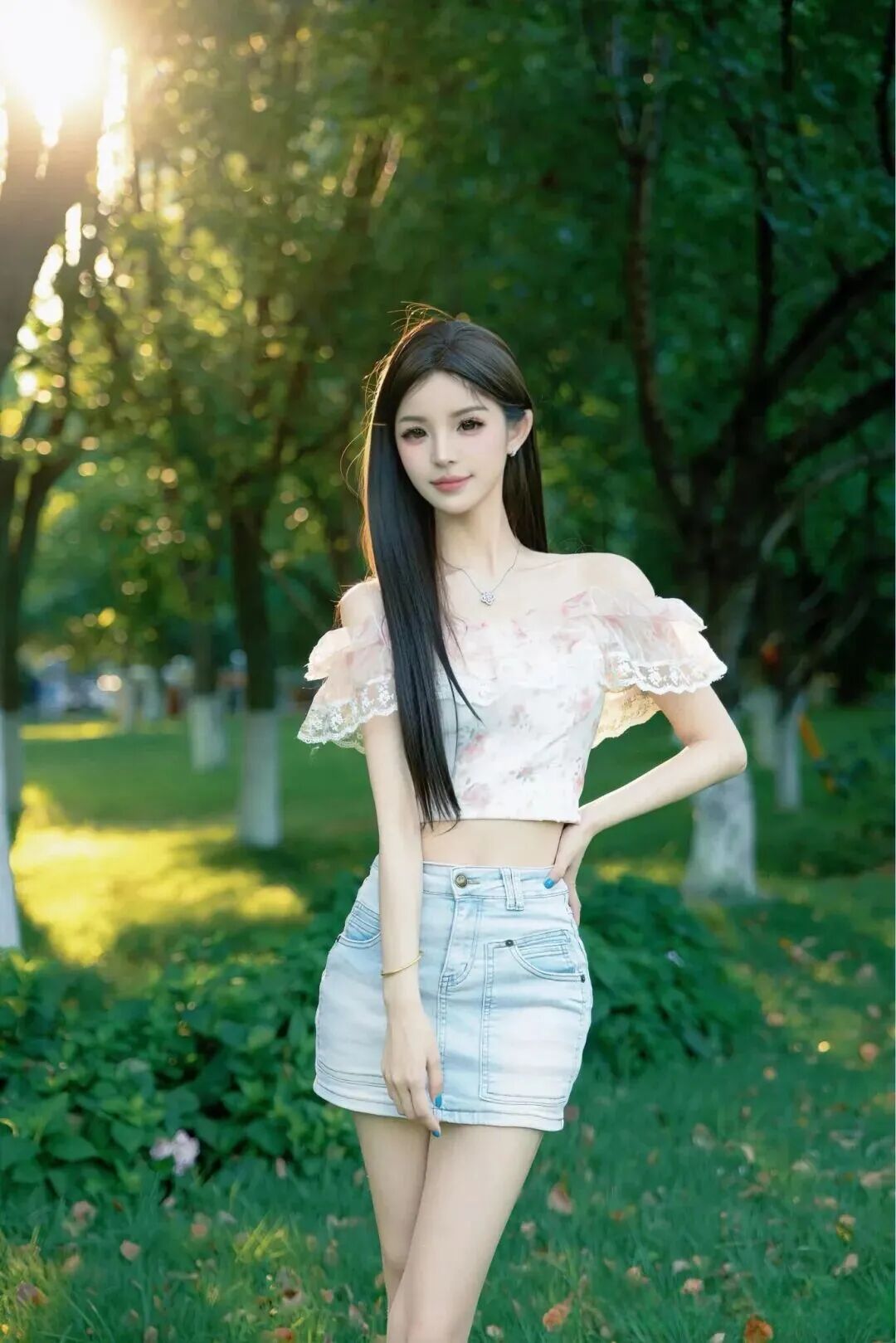 去公园别再傻站,8个姿势教你拍出大长腿,显瘦又自然-第5张图片-风享汇 去公园别再傻站,8个姿势教你拍出大长腿,显瘦又自然-第5张图片-风享汇