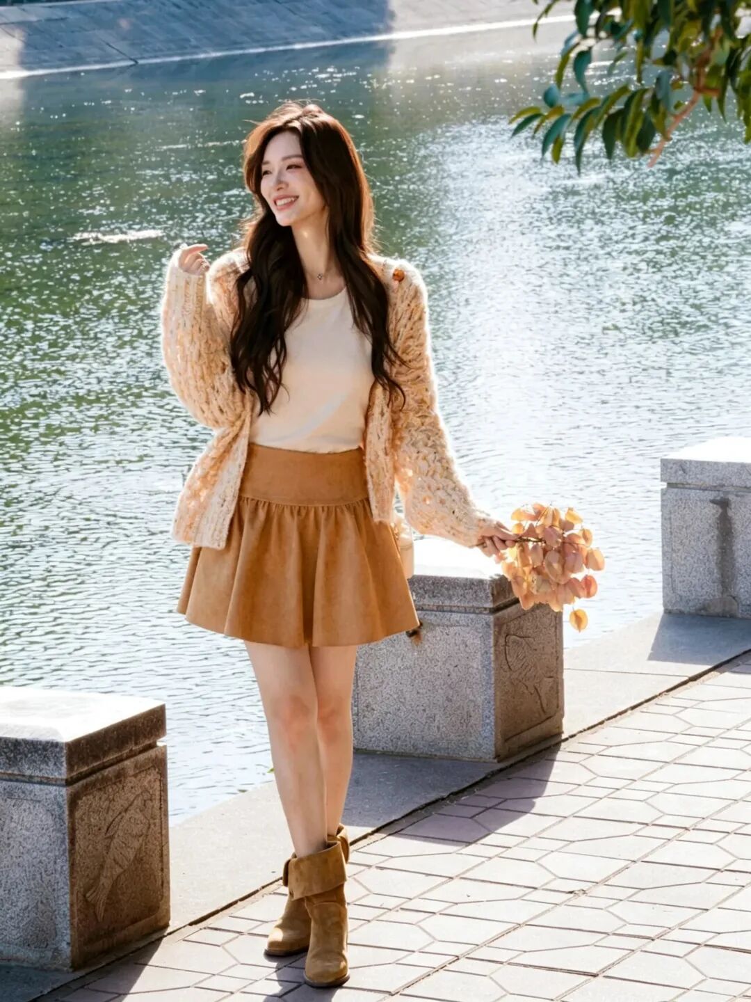 秋天河边人像怎么拍？姿势 + 光影技巧一次性讲清-第6张图片-风享汇