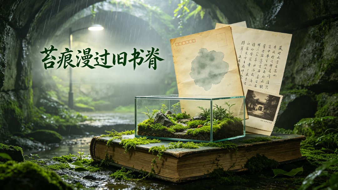 苔痕漫过旧书脊-第1张图片-风享汇