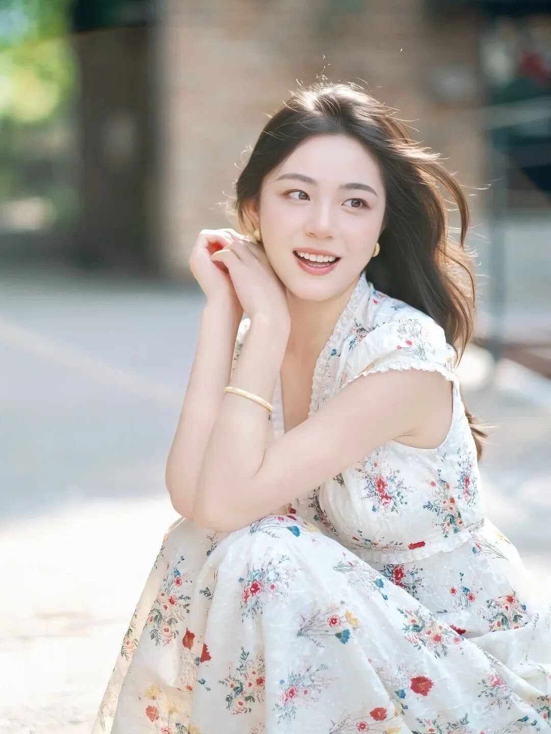 碎花裙出街怎么拍？9个拍照姿势，显瘦显高全搞定-第8张图片-风享汇