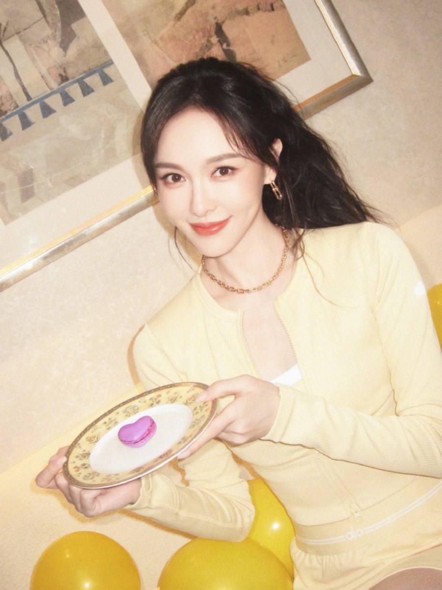 唐嫣橙橘蕾丝高定，这造型也太美了吧！-第6张图片-风享汇