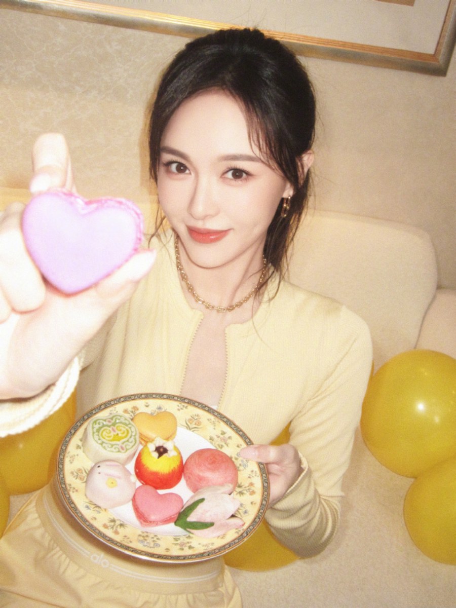 唐嫣橙橘蕾丝高定，这造型也太美了吧！-第4张图片-风享汇